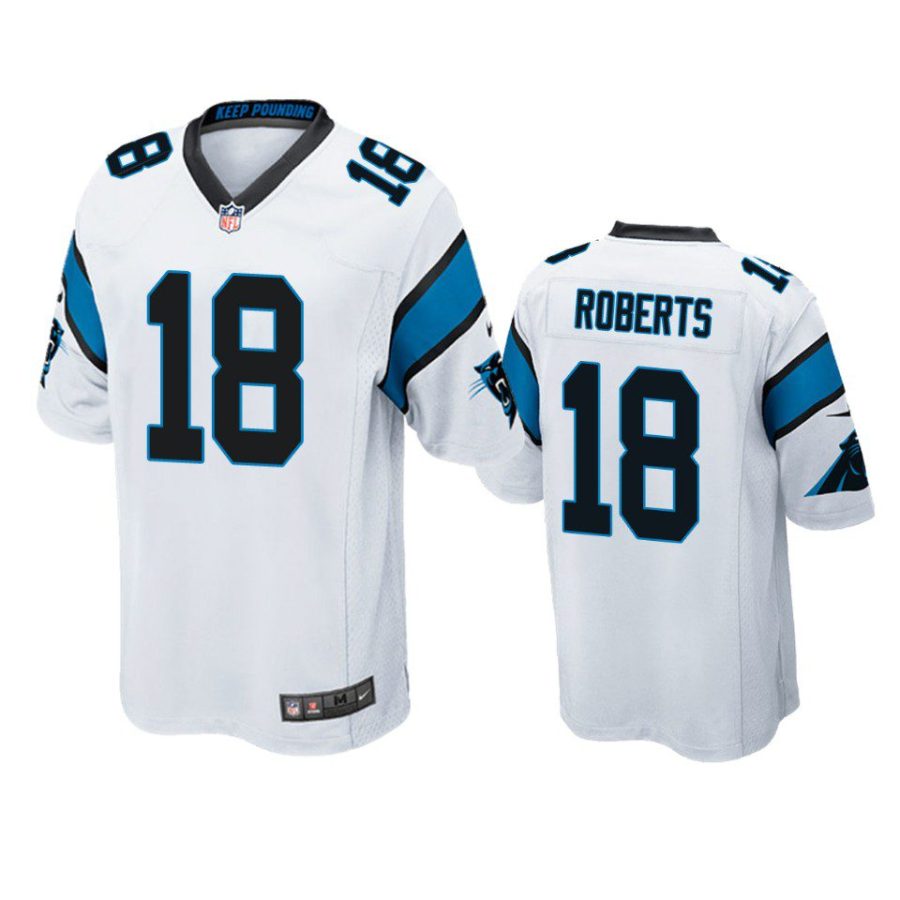 andre roberts panthers white game jersey