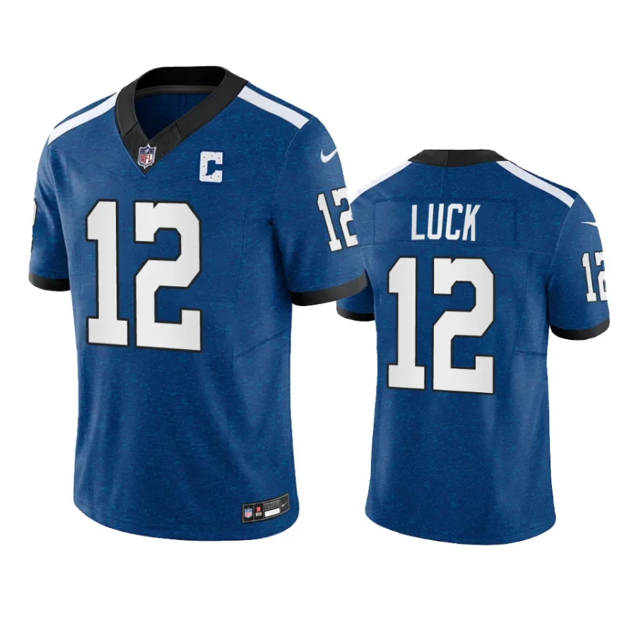 andrew luck colts indiana nights limited royal jersey