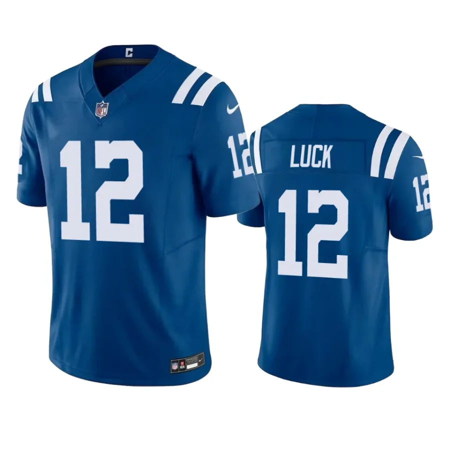 andrew luck colts vapor f.u.s.e. limited royal jersey