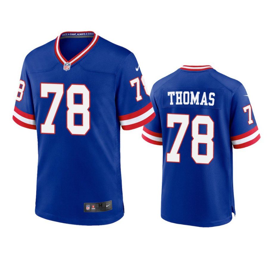 andrew thomas giants classic game royal jersey