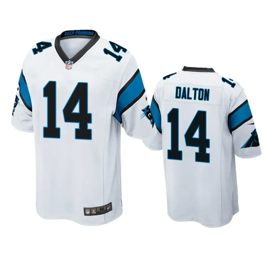 andy dalton panthers game white jersey