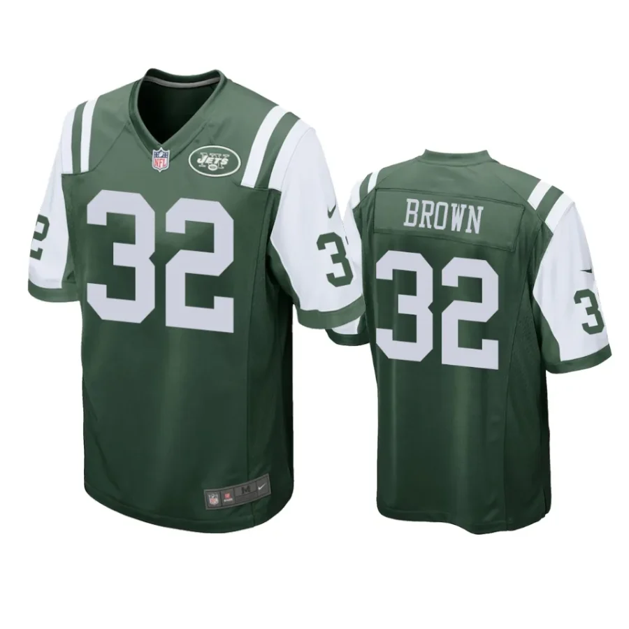 anthony brown jets green game jersey