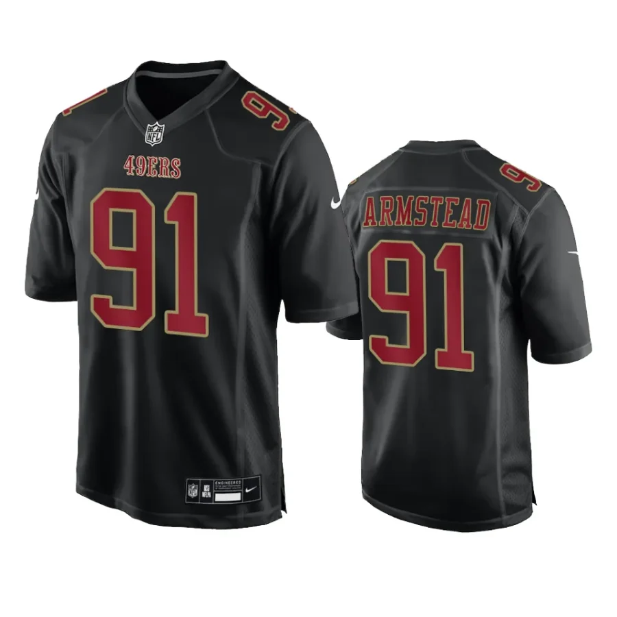 arik armstead 49ers carbon black fashion game jersey