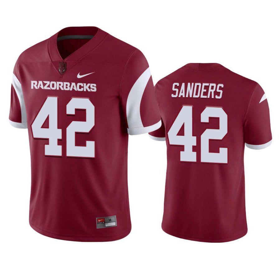 arkansas razorbacks drew sanders cardinal game football jersey