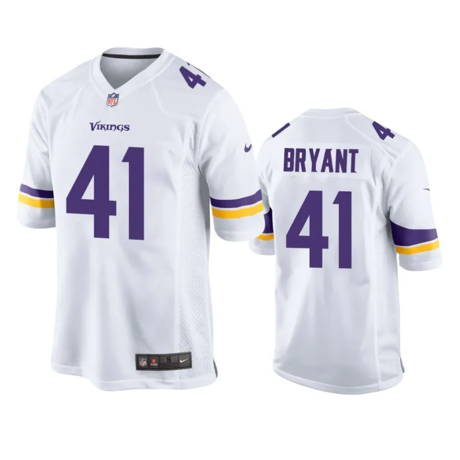 austin bryant vikings white game jersey