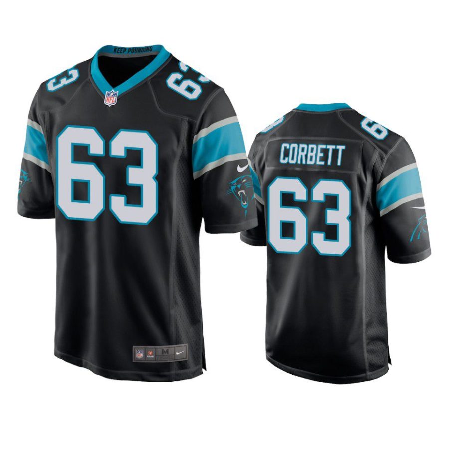 austin corbett panthers black game jersey