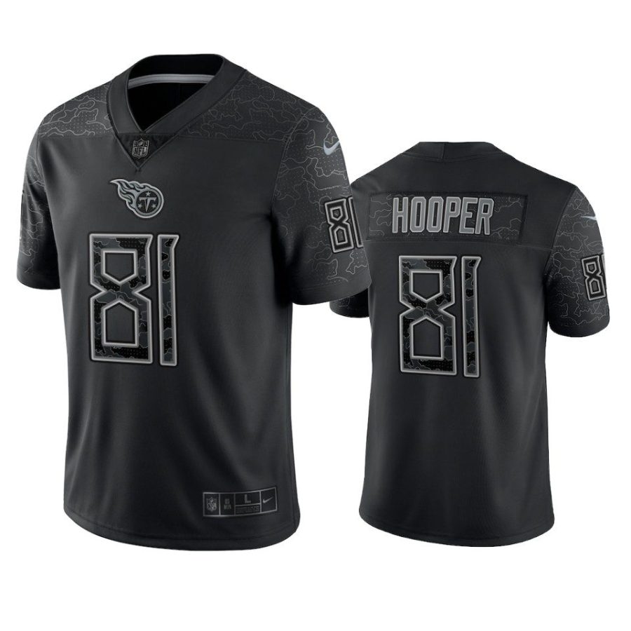 austin hooper titans black reflective limited jersey