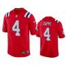 bailey zappe patriots alternate game red jersey