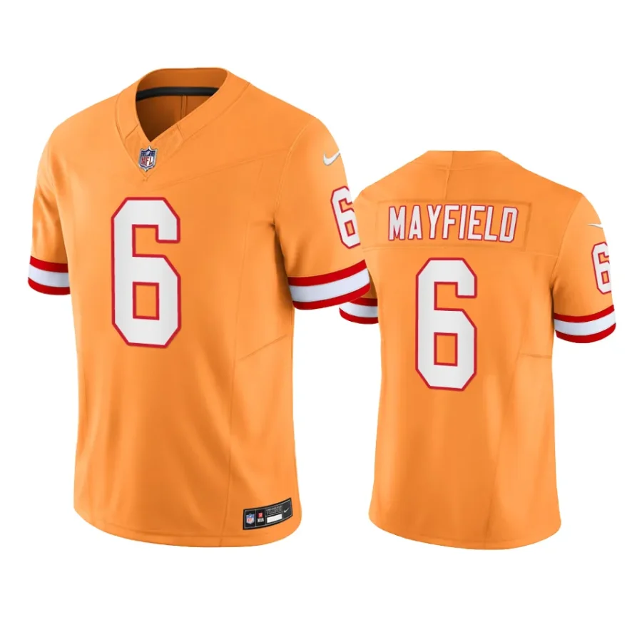 baker mayfield buccaneers vapor f.u.s.e. limited orange jersey