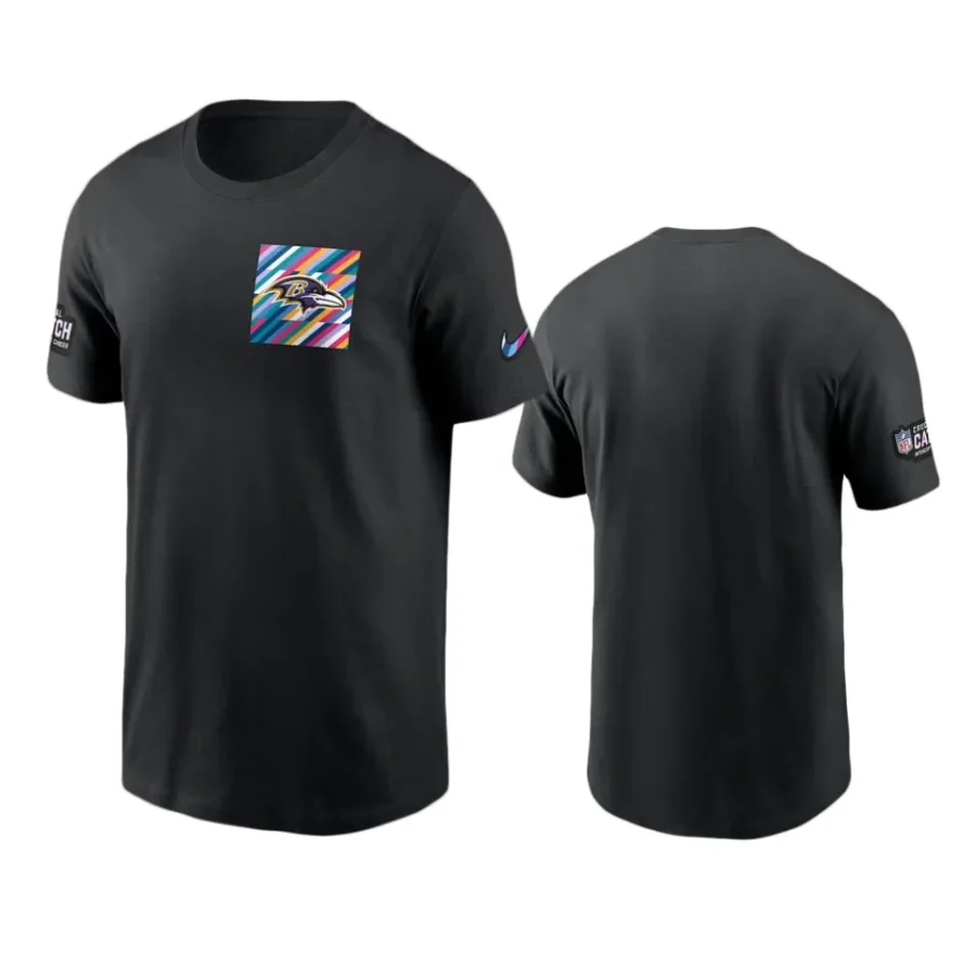 baltimore ravens black 2023 nfl crucial catch sideline t shirt