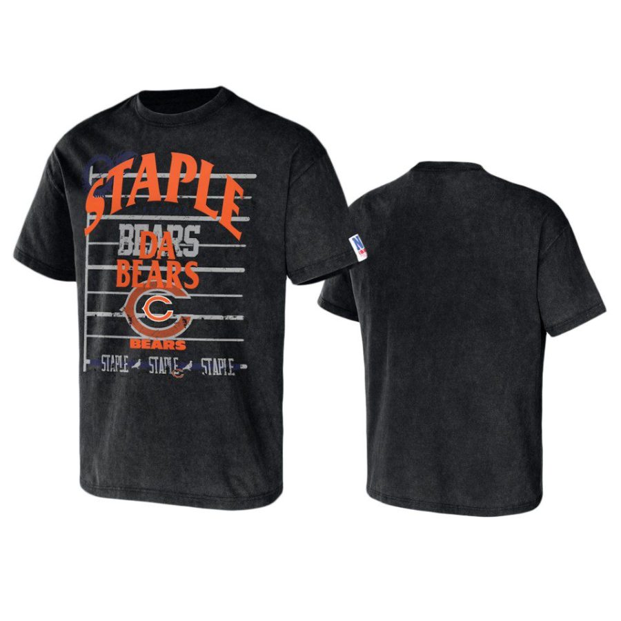 bears black staple throwback vintage wash t shirt