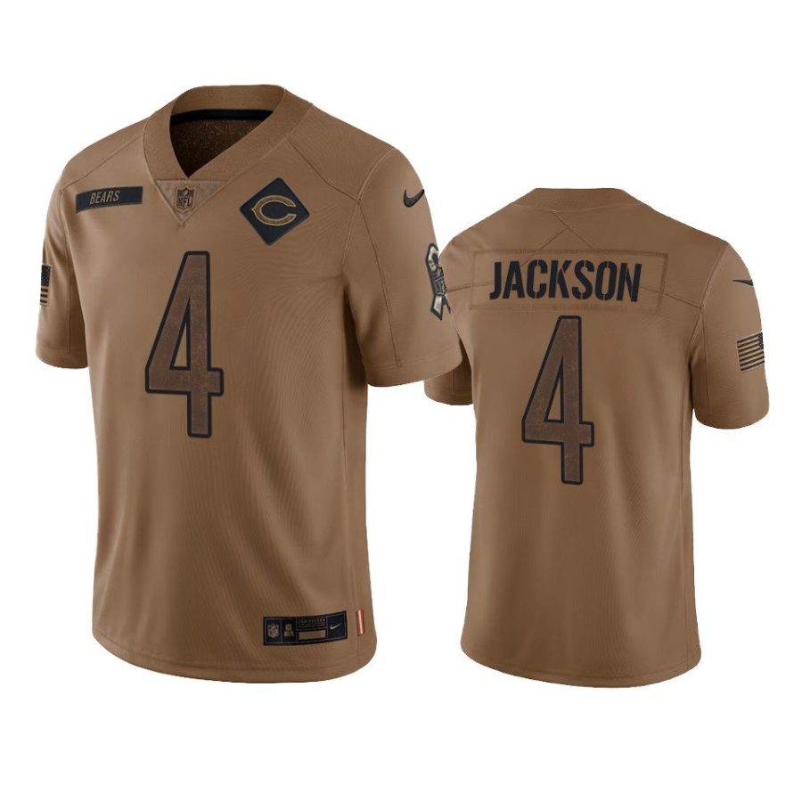 bears eddie jackson limited 2023 salute to service brown jersey