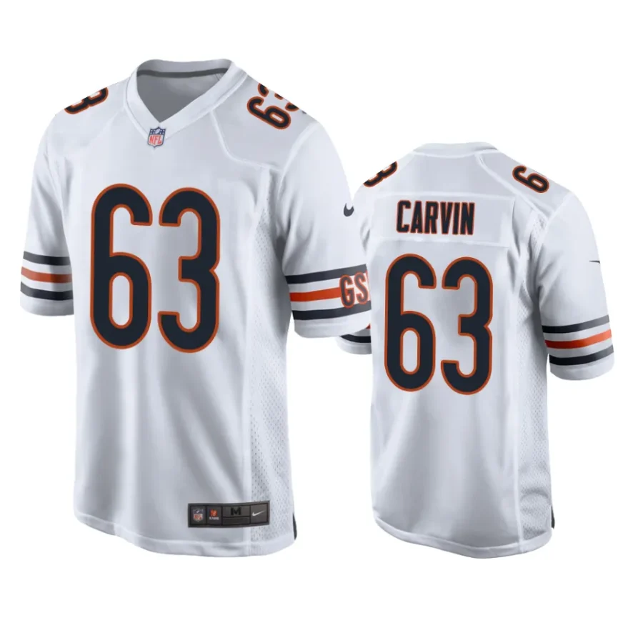 bears jerome carvin game white jersey