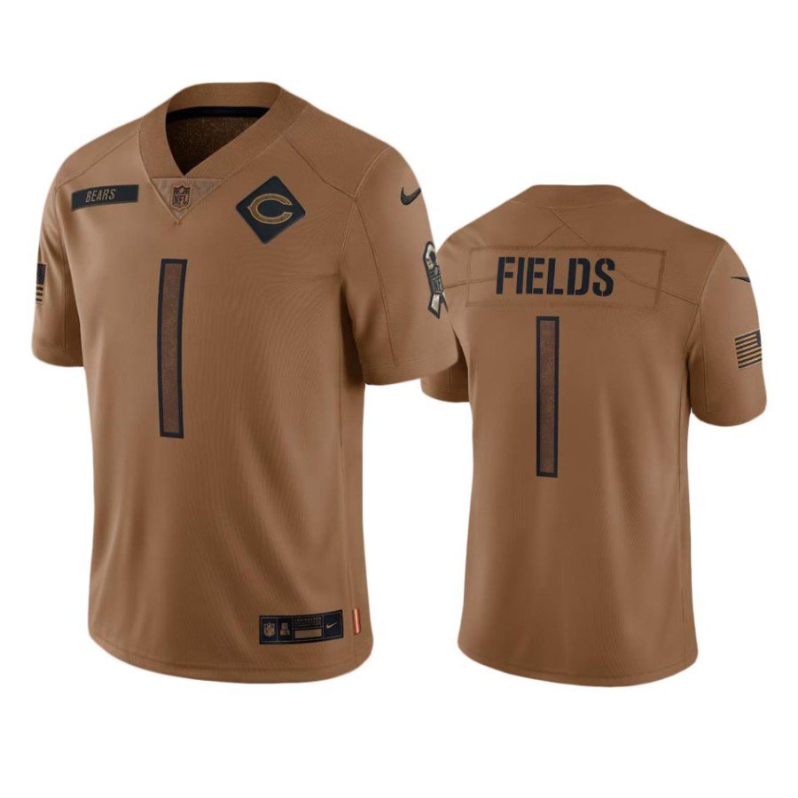 bears justin fields brown limited 2023 salute to service jersey