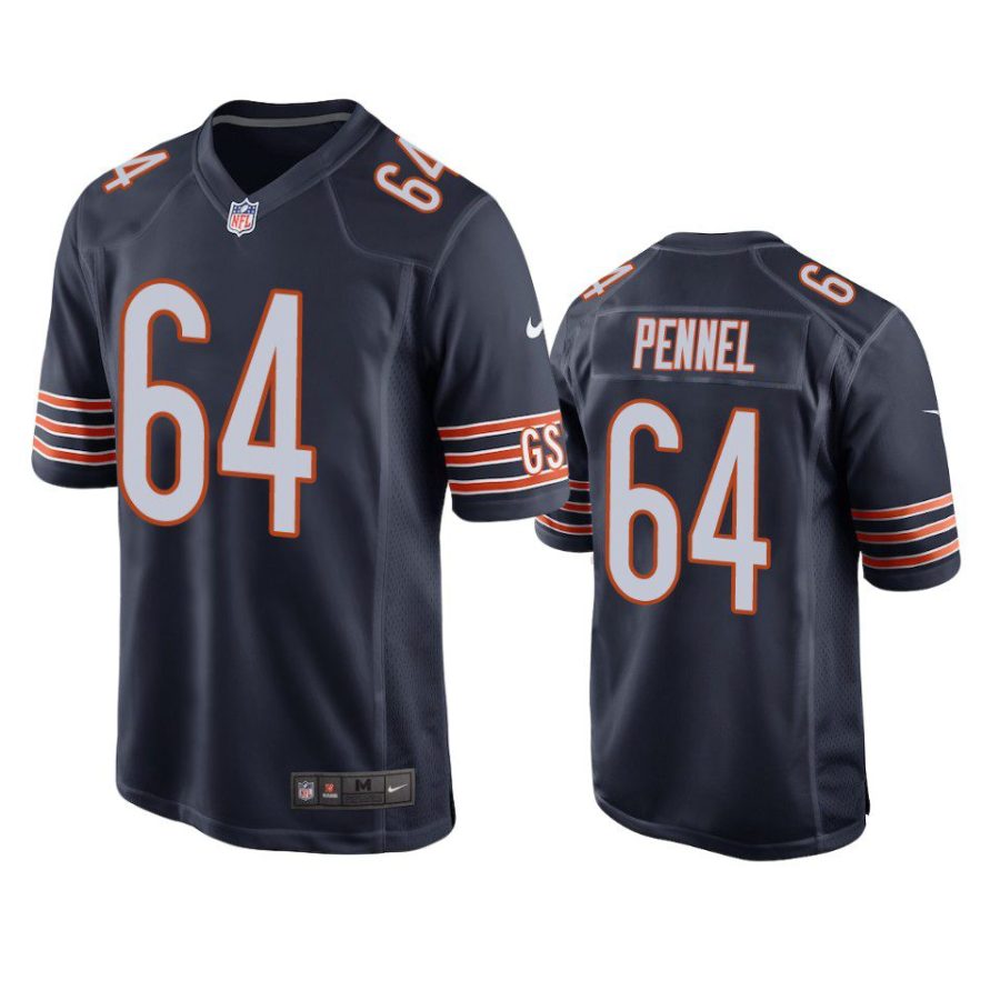 bears mike pennel game navy jersey