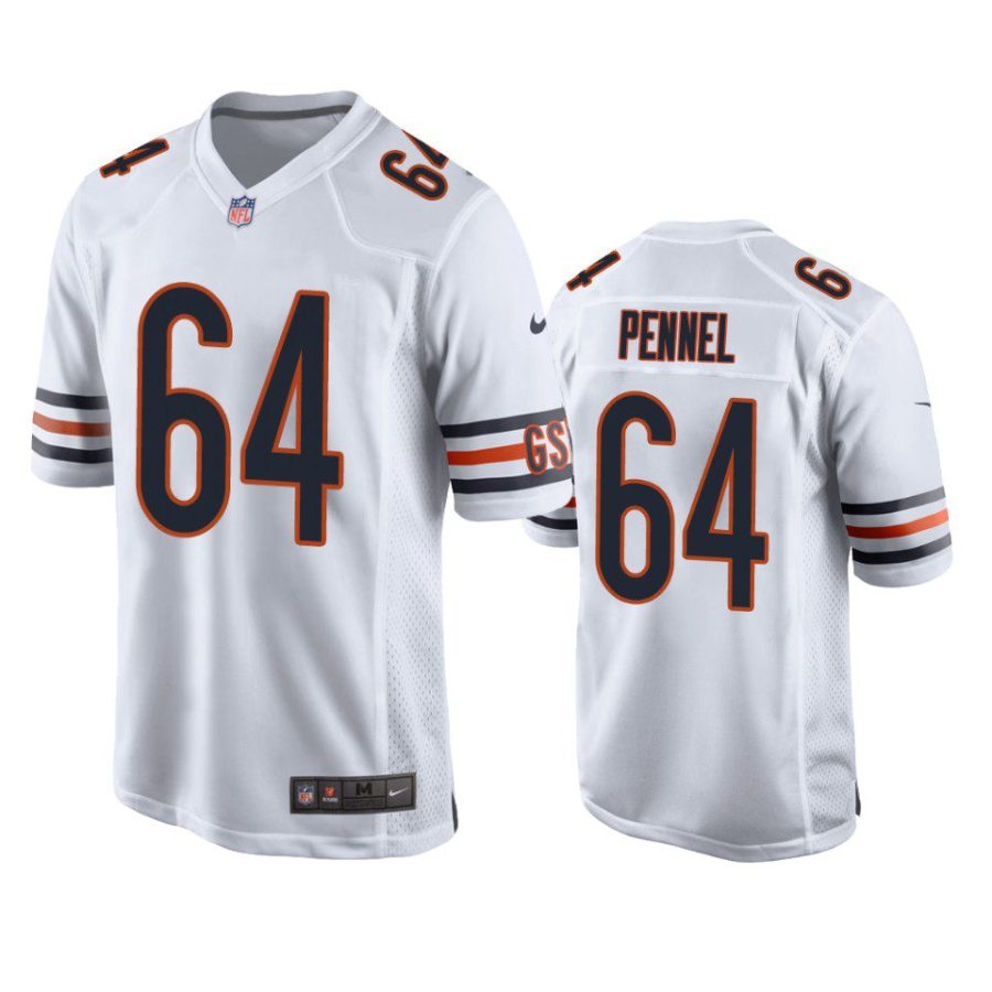 bears mike pennel game white jersey