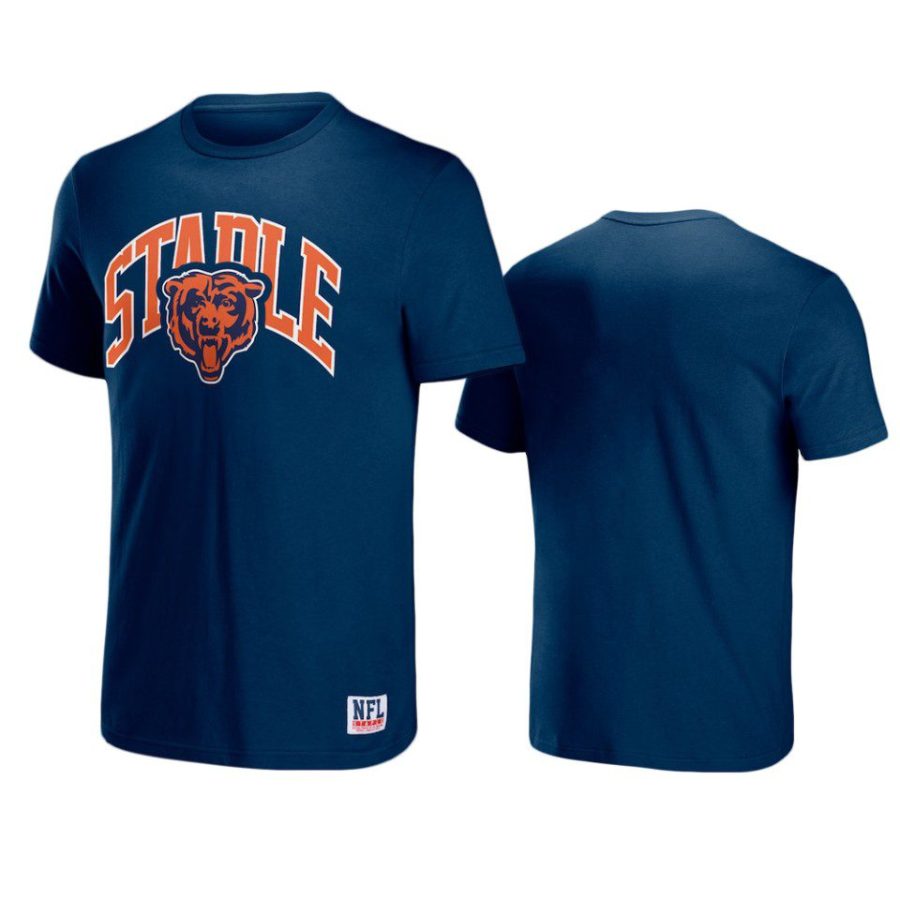 bears navy staple logo lockup t shirt