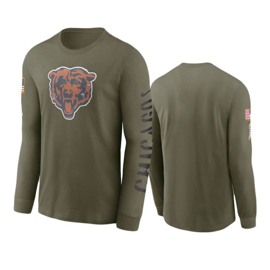 bears olive 2022 salute to service long sleeve t shirt