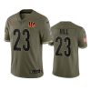 bengals daxton hill olive limited 2022 salute to service jersey