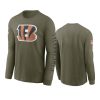 bengals olive 2022 salute to service long sleeve t shirt