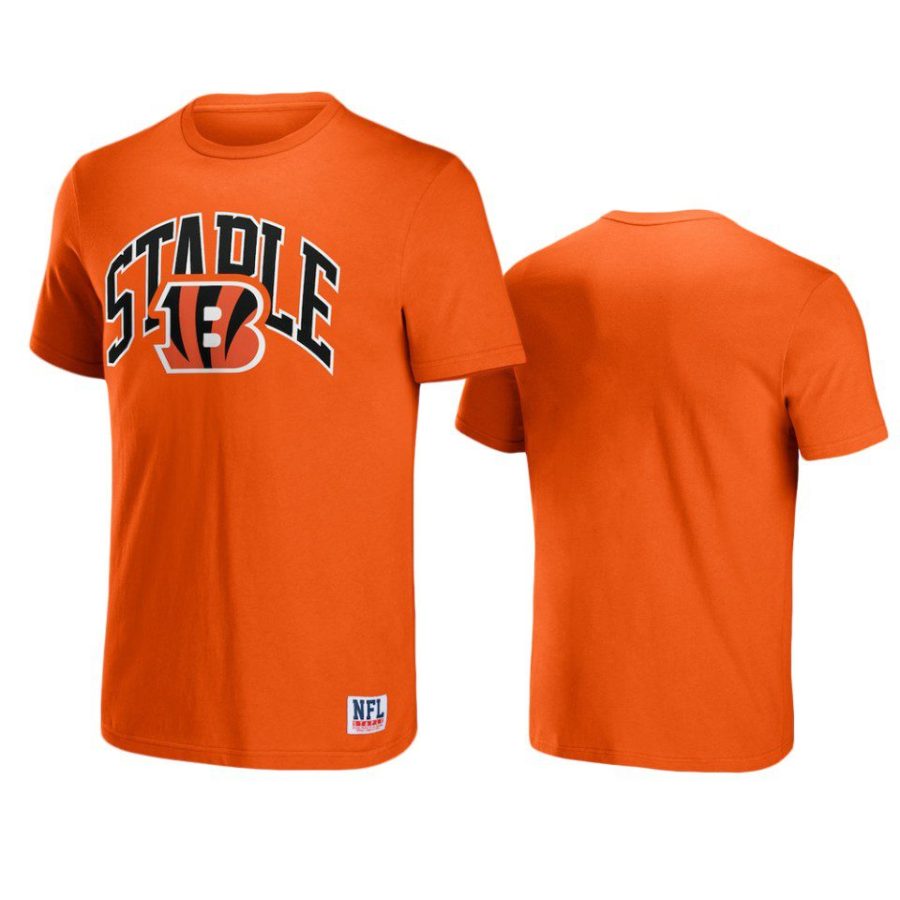 bengals orange staple logo lockup t shirt