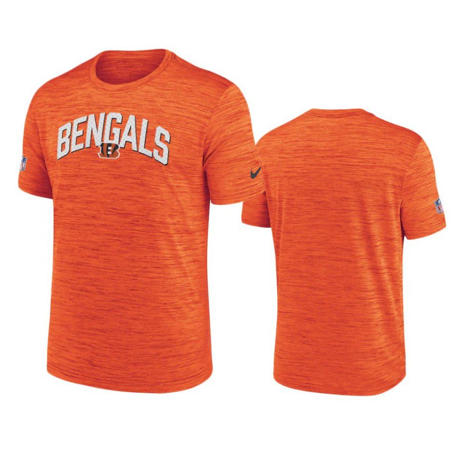 bengals orange velocity athletic stack performance t shirt