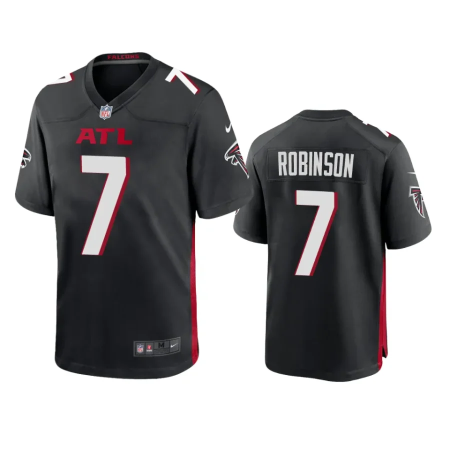bijan robinson falcons black game jersey