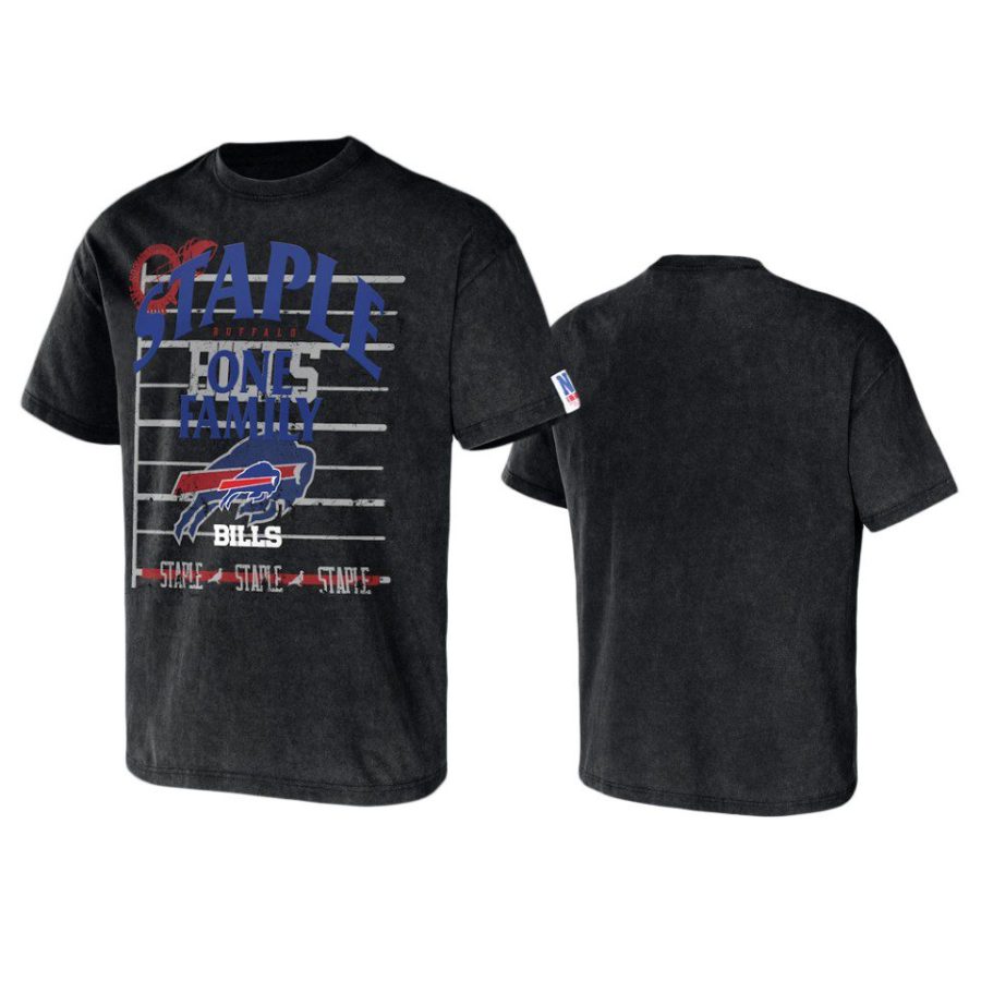 bills black staple throwback vintage wash t shirt