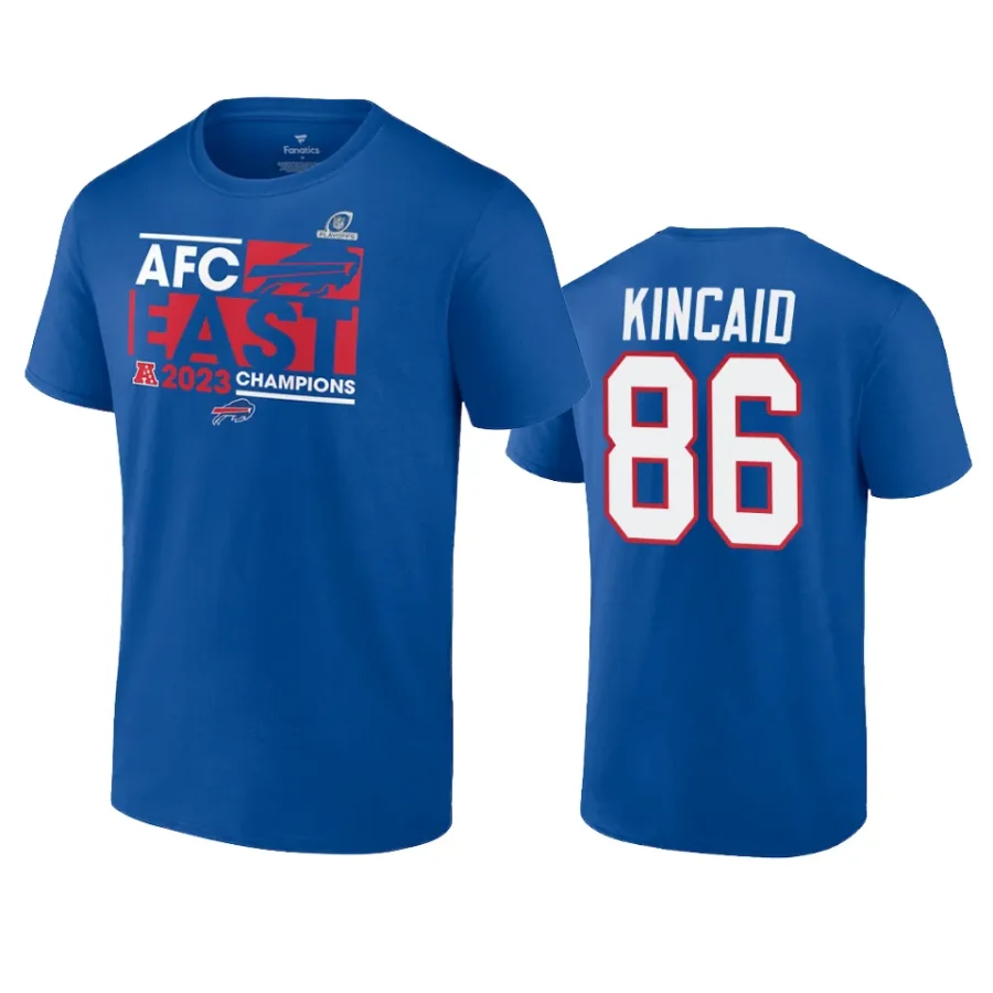 bills dalton kincaid royal 2023 afc east division champions conquer t shirt