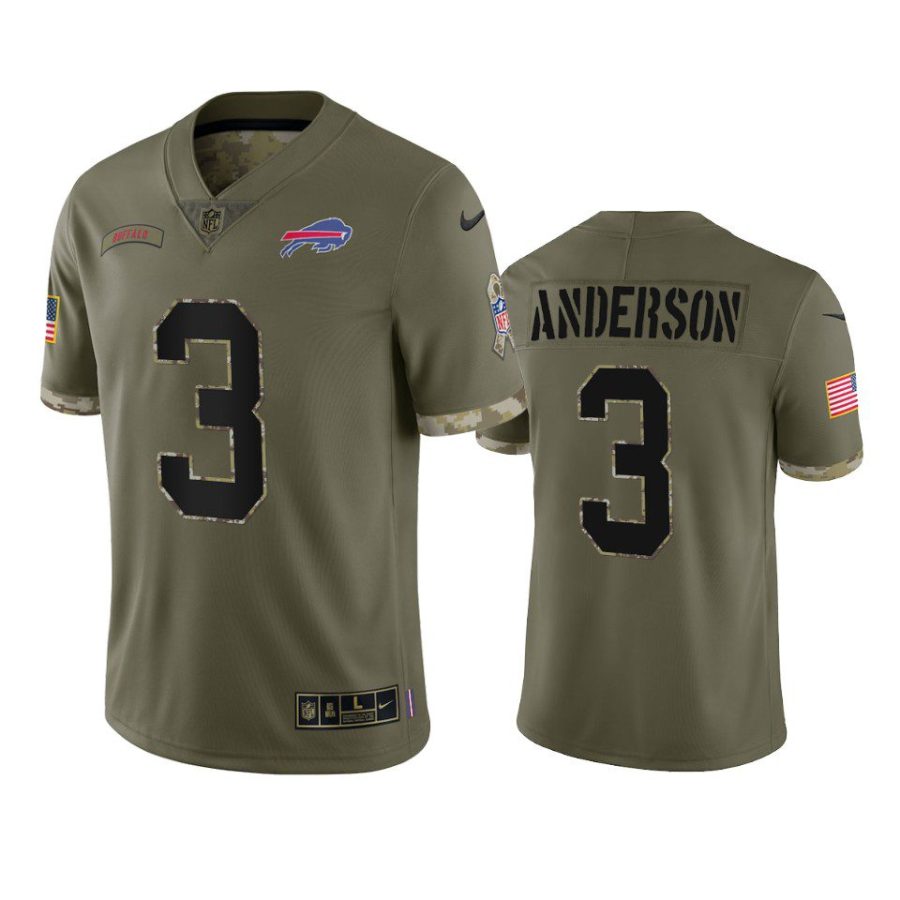 bills derek anderson 2022 salute to service olive jersey