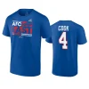 bills james cook royal 2023 afc east division champions conquer t shirt