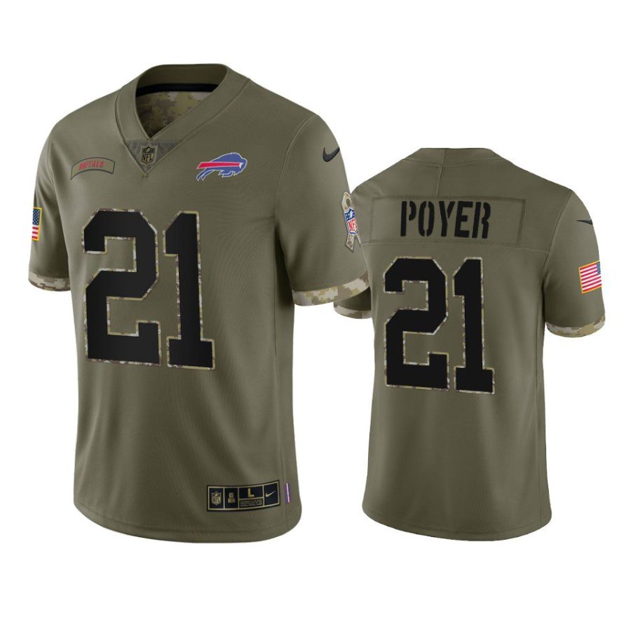 bills jordan poyer 2022 salute to service olive jersey