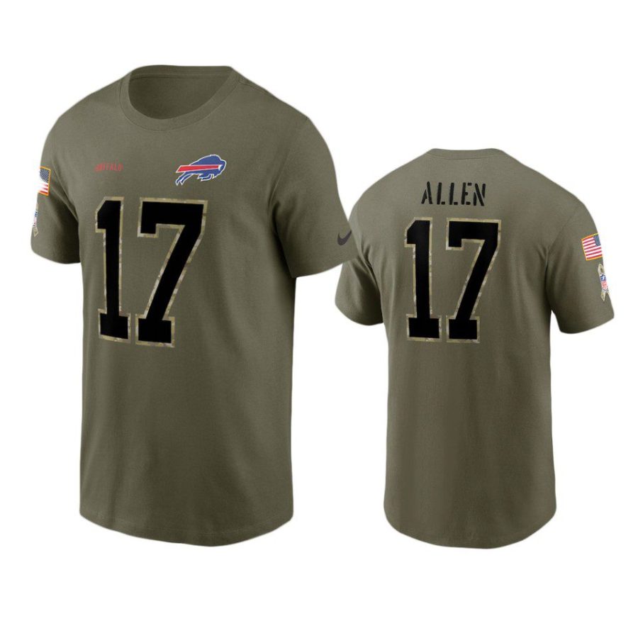 bills josh allen olive 2022 salute to service t shirt