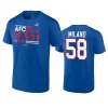 bills matt milano royal 2023 afc east division champions conquer t shirt