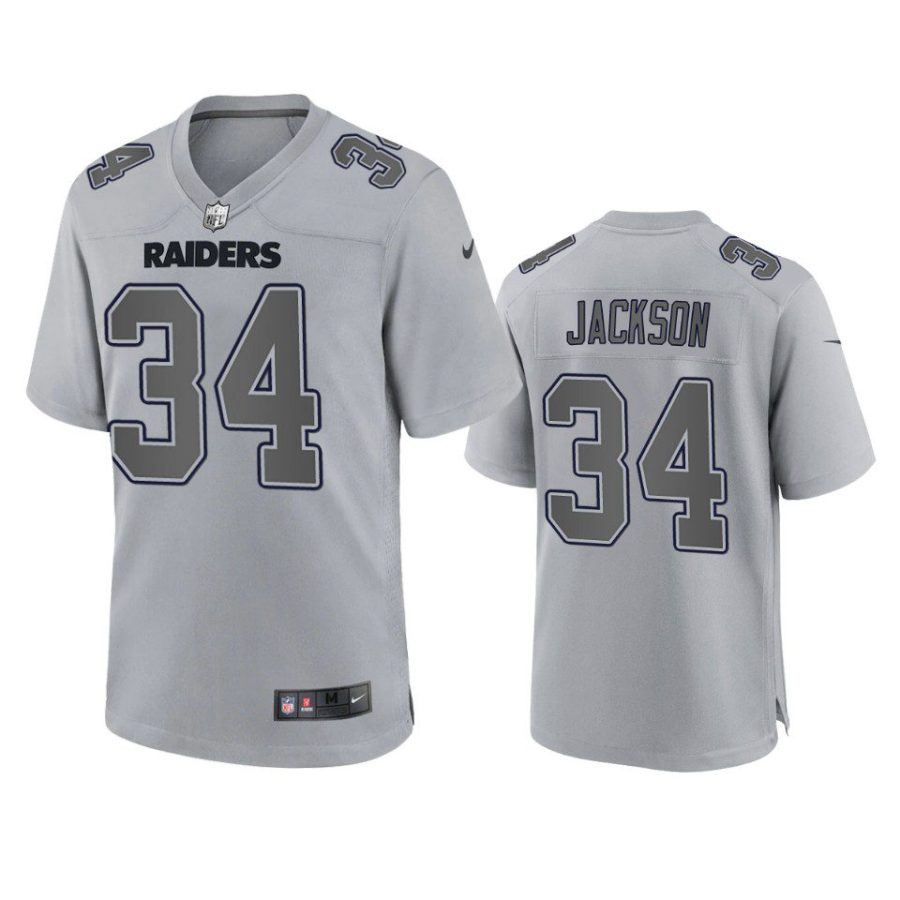 bo jackson raiders gray atmosphere fashion game jersey