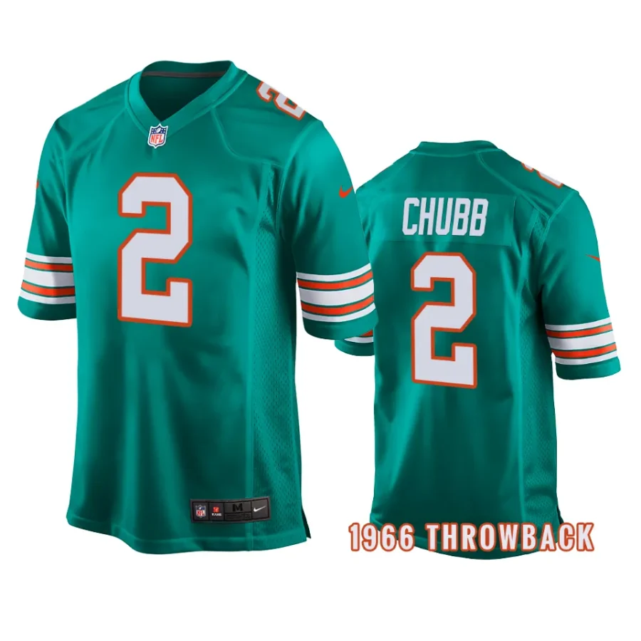 bradley chubb dolphins aqua 1966 throwback jersey