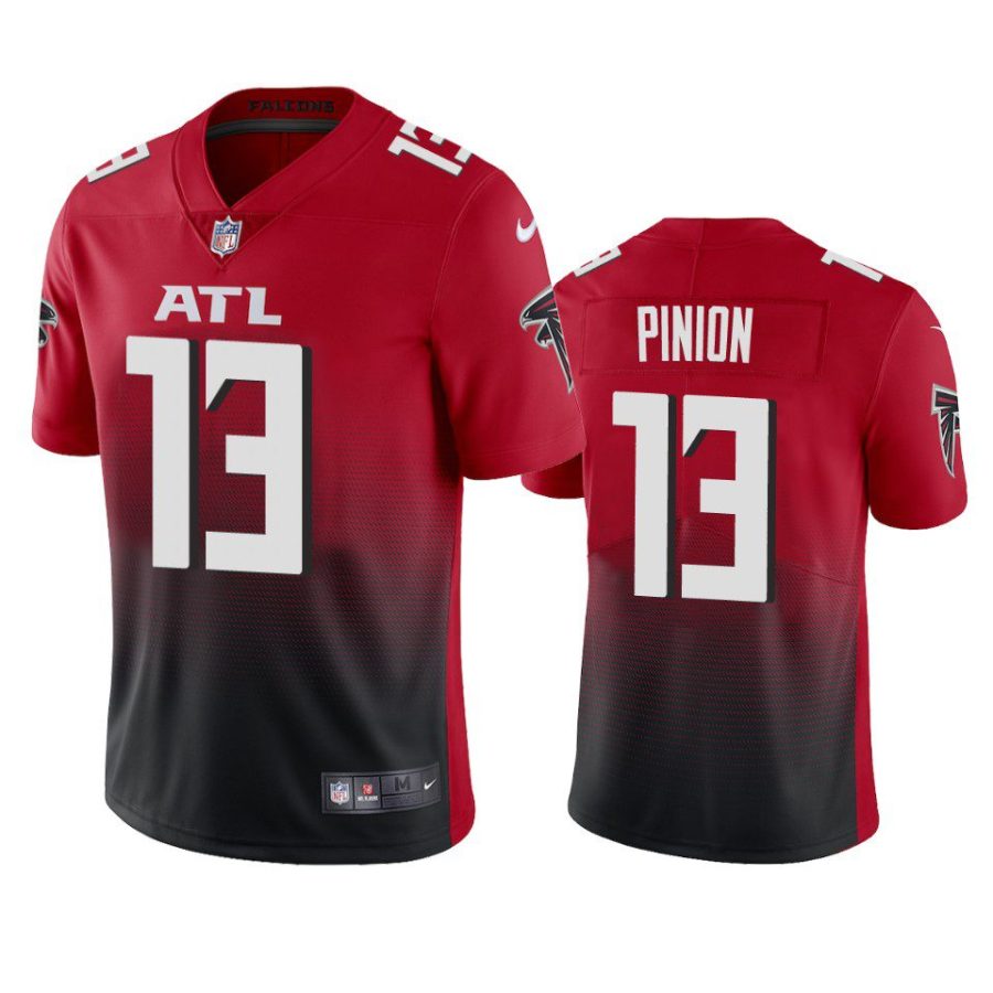 bradley pinion falcons jersey red alternate vapor limited