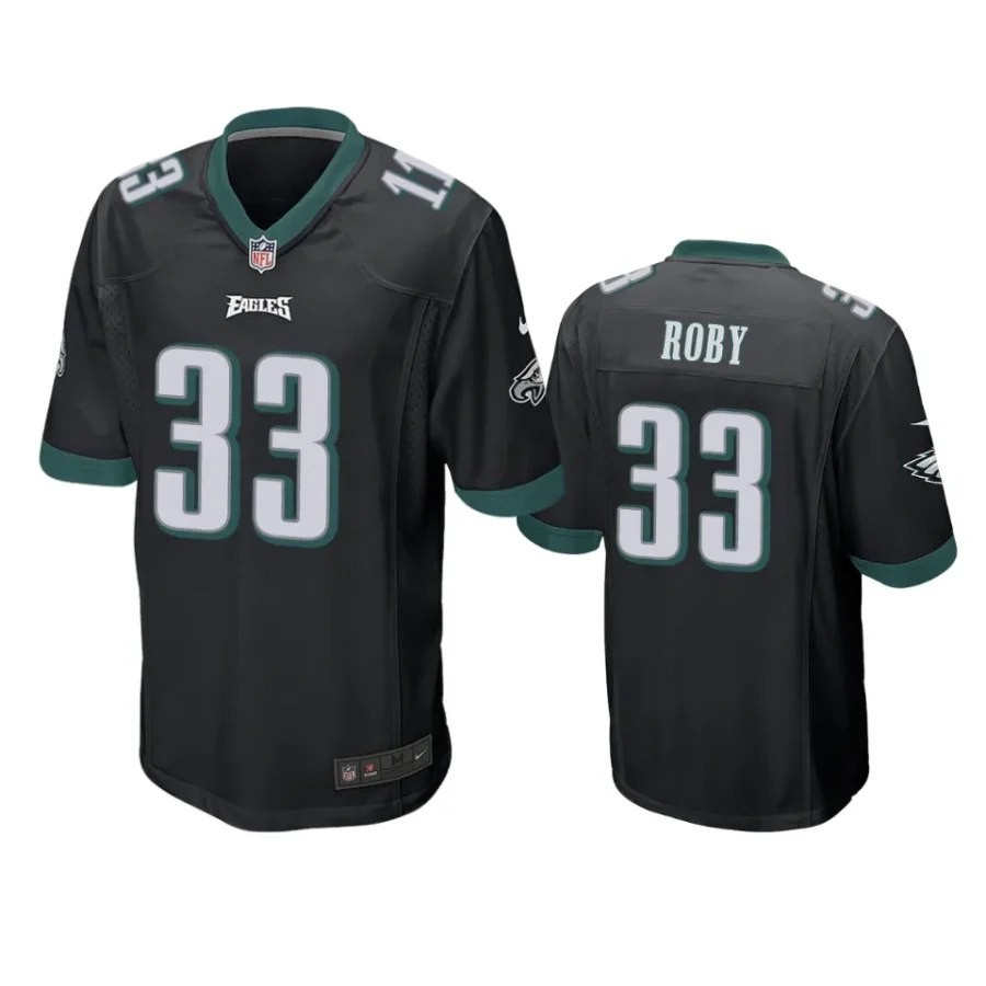 bradley roby eagles black game jersey