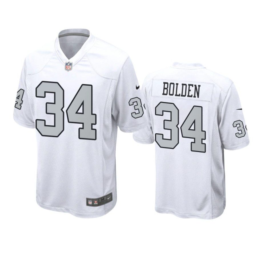 brandon bolden raiders white alternate game jersey