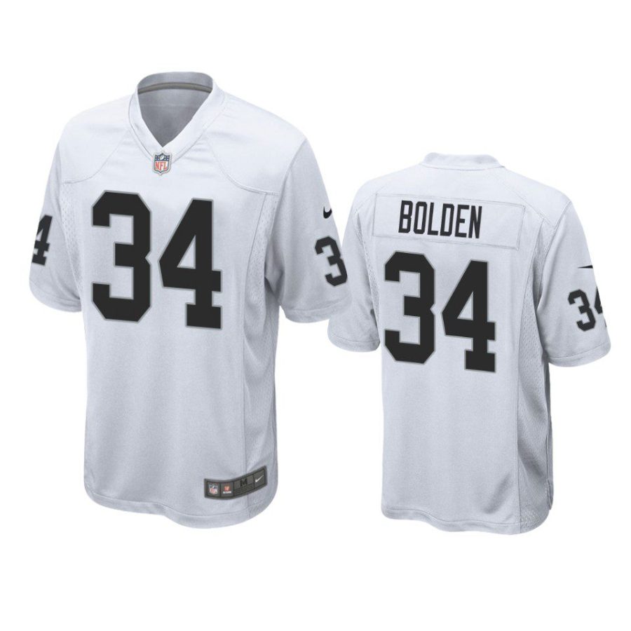 brandon bolden raiders white game jersey