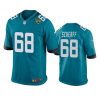 brandon scherff jaguars teal game jersey 0a