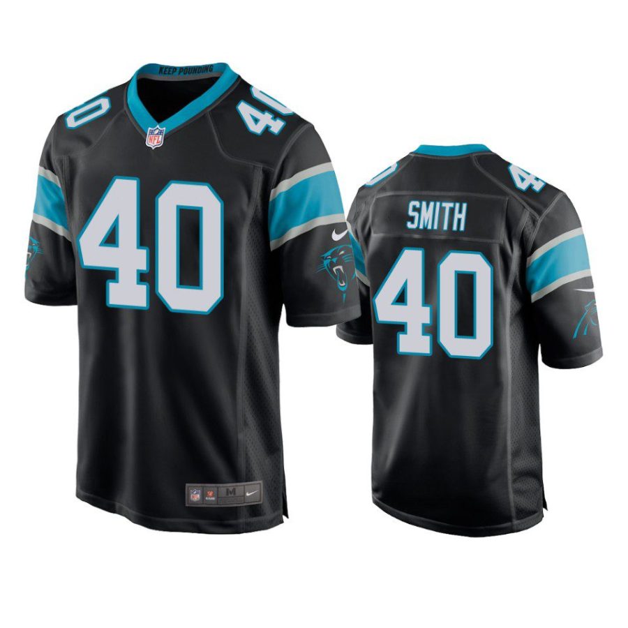 brandon smith panthers black game jersey