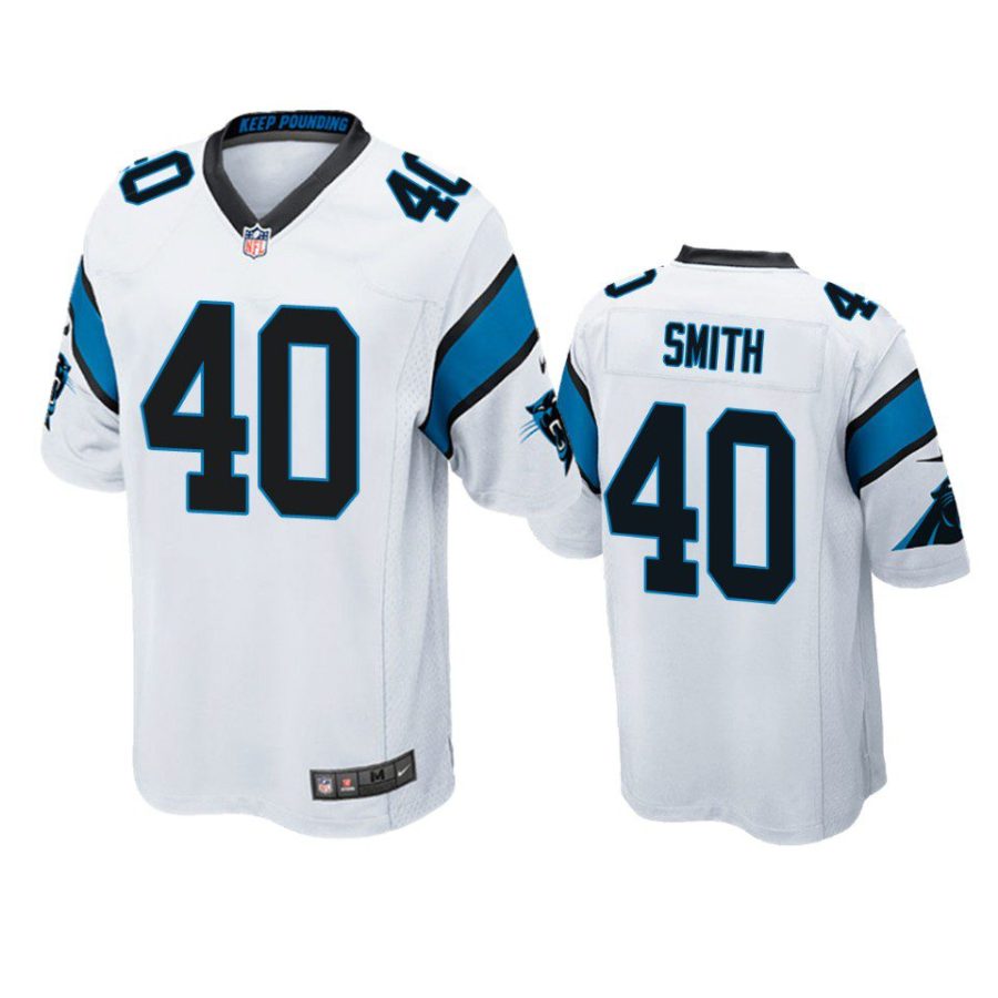 brandon smith panthers white game jersey