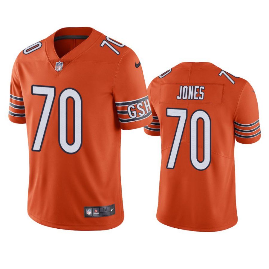 braxton jones bears vapor limited orange jersey