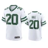 breece hall jets white legacy game jersey