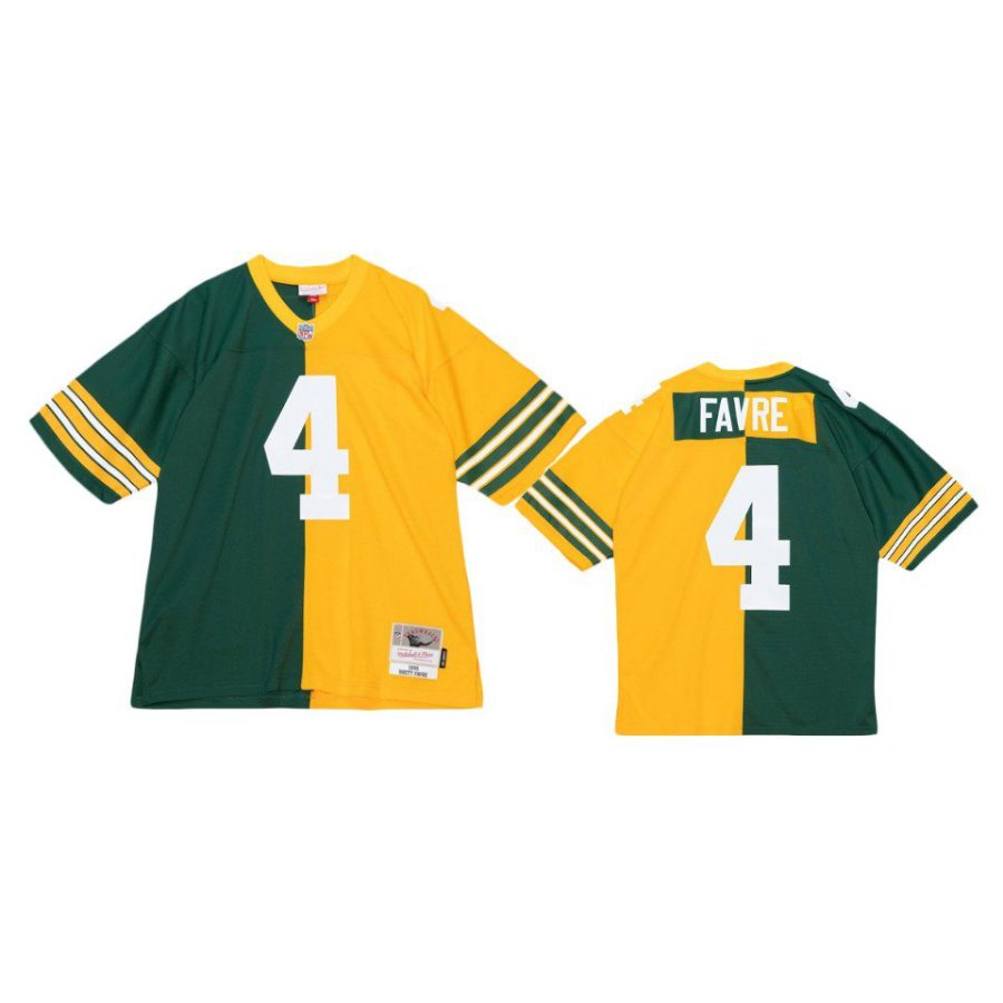 brett favre packers green gold split legacy replica jersey 0a