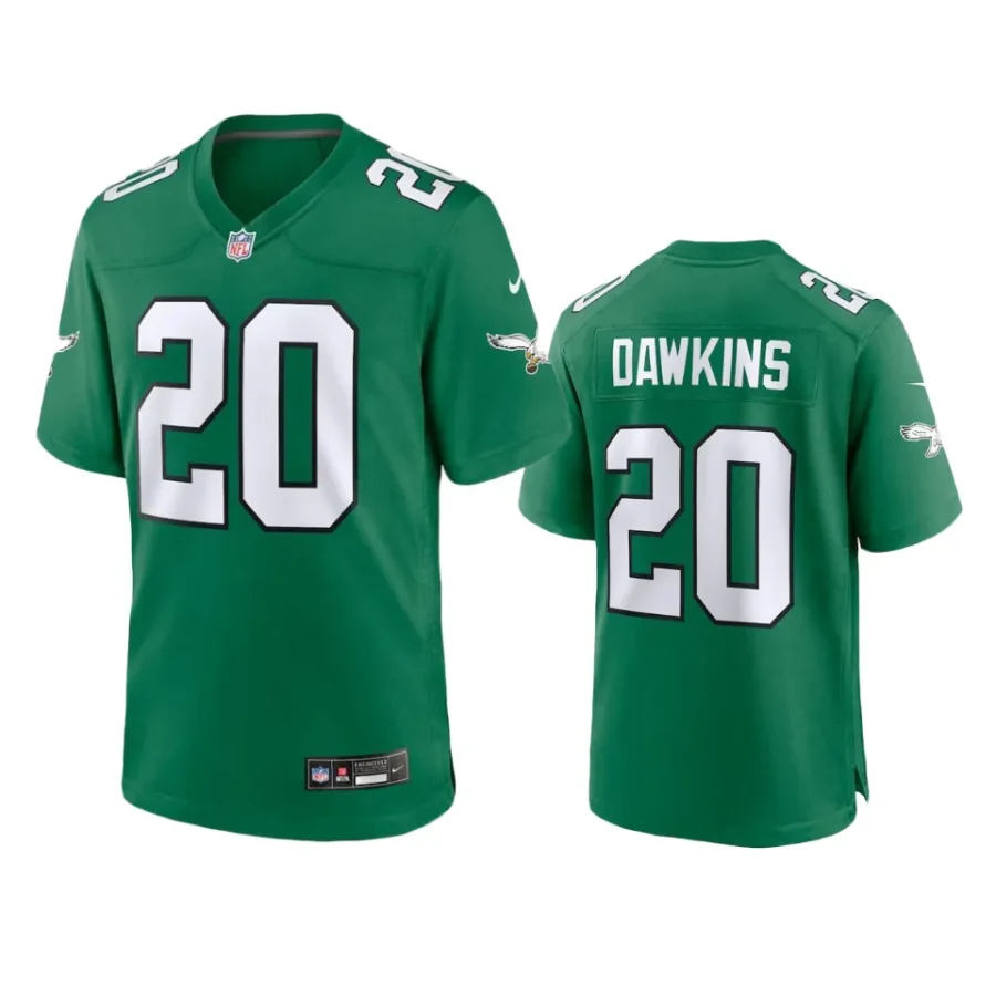 brian dawkins eagles alternate game kelly green jersey