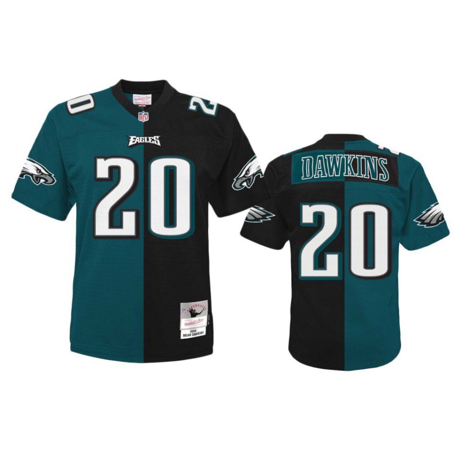 brian dawkins eagles green black split legacy replica jersey