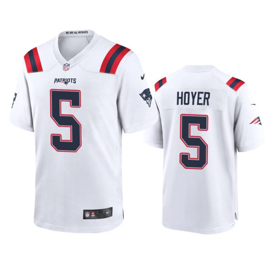 brian hoyer patriots game white jersey