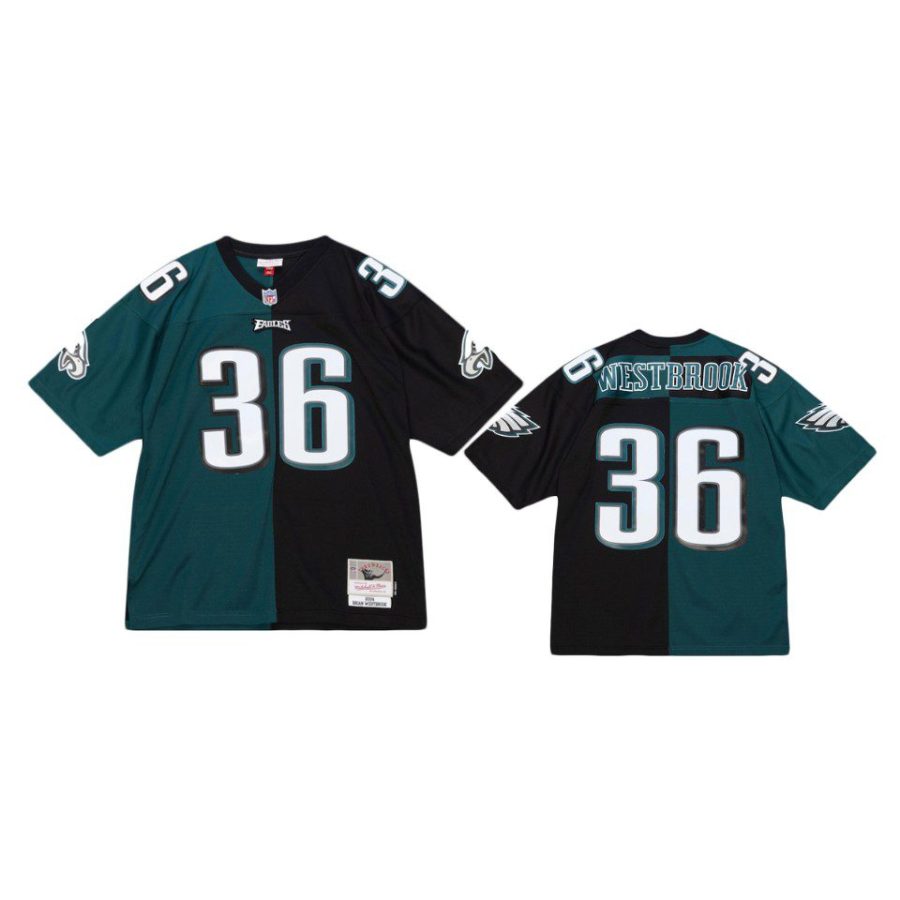 brian westbrook eagles midnight green black split legacy replica jersey